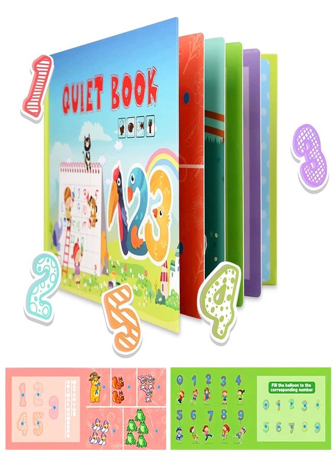 GLUN® Montessori Quiet Book for Kids, Interactive Learning Busy for Toddlers, Educational Toys for 2-5 Year Olds, Preschool Activity, Birthday Return Gift for Boys & Girls (Numeric Theme) - Image 1